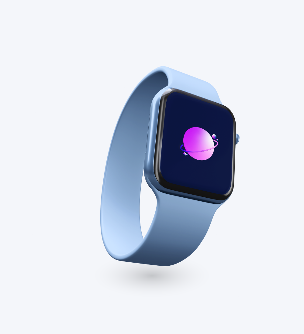 Lyseblå Smartwatch